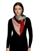 Betty Barclay Tuch mit Aufdruck in Taupe/Rot