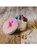 Mr. & Mrs. Panda Zuckerdose Flamingo Yoga ohne Spruch in Aquarell Pink