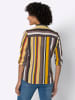 Sieh an! Gestreifte Bluse in ocker-dunkeltaupe-gestreift