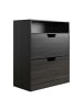 relaxdays Schuhschrank in Grau - (B)60 x (H)102 x (T)24 cm