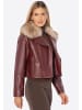 Wittchen Isolierte Bikerjacke für Damen mit Pelzkragen in Dark red