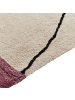 Beliani Kurzflor AFSAR in Beige/Rosa - (W) 140 x (H) 1.2 x (L) 200 cm