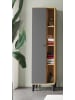 Furn.Design Bad-Hochschrank grau, Evoke Eiche, Badschrank, 51 x 190 cm