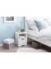 KADIMA DESIGN Nachttisch Modern | Schublade, Ablage, Melaminbeschichtet in Weiß