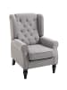 HOMCOM Einzelsessel in Grau 74L x 86B x 102H cm