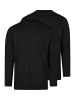 Ragman Langarmshirt Basic in Schwarz