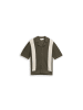 TOM TAILOR Denim Polo in faded green white colorblock