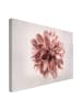 WALLART Leinwandbild - Dahlie Blume Rosegold Metallic in Rot