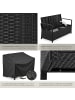 tectake Polyrattanbank 2-Sitzer wetterfest mit großem Stauraum 128x56x77,5cm