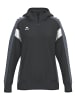 erima Damen Trainingsjacke mit Kapuze in schwarz/weiss