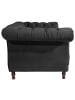 58 aufm Kessel CHESTERFIELD Sofa 2-Sitzer Kaylin Samtvelours schwarz