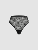 Erlich Textil  SLEEK LACE HIGH WAIST STRING in schwarz