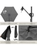tectake Sonnenschirm mit Doppeldach und LED Solar-Beleuchtung | 3 x 3 m