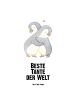 Mr. & Mrs. Panda Trinkflasche Edelstahl Pinguin Beste Tante der ... in Weiß