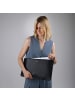 FEYNSINN Leder-Add On Laptophülle 13" echt Leder New-Dame groß | 13 Zoll schwarz in schwarz