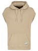 Eight2Nine Ärmelloser Hoodie mit Kängurutasche und Kapuze in Beige-2