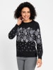WITT WEIDEN Jacquard-Pullover in schwarz-gemustert