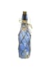MARELIDA LED Dekoflasche Maritim mit Juteseil Leuchtflasche H: 28cm in blau
