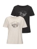 Vivance T-Shirt in beige, schwarz