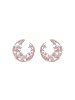 Luxenter Ohrringe mit Brillanz-Zirkonia, in 18 Karat Roségold veredelt – Elhan