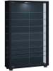 VCM  Holz Glas Stand Vitrine Sammelvitrine Lumo Mini in Schwarz