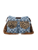 IZIA Women Satchel in Blue White