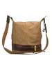 Florence Florence Schultertasche, Cityrucksack Leder braun, taupe ca. 23cm breit