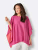 creation L Merino-Wendeponcho in fuchsia-koralle