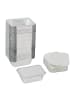 relaxdays 100 x Aluschalen mit Deckel in Silber - (B)13 x (H)4 x (T)10 cm