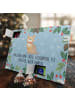 Mr. & Mrs. Panda Tee Adventskalender Hund Glück mit Spruch in Eisblau