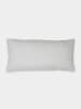 Erlich Textil  Michel Kopfkissenbezug aus Bio-Baumwolle-Leinen Mix - Umschlagfaltung in hellgrau