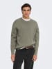 ONLY & SONS Gestrickter Rollkragen in Castor Gray