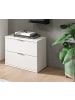 Inn.Furn Garderobenbank weiß Hochglanz 52 x 42 cm, Schuhschrank mit Schubladen
