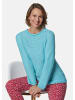 GOLDNER Pullover mit schönem Ajourmuster in aquamarin