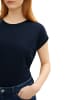 Tom Tailor Basic T-Shirt Kurzarm Rundhals Top in Dunkelblau