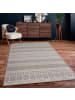 KADIMA DESIGN Teppich Kurzflor Streifen Boho Wohnzimmer in Beige