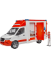 bruder Spielzeugauto 02676 MB Sprinter Ambulanz mit Fahrer und Licht + Sound Modul