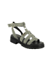 Les Tropéziennes par M Belarbi Flache Ledersandalen von Tobosued Grau