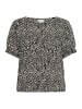 ICHI IHVERA SS23 regular fit in Black Ikat aop