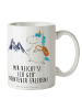 Mr. & Mrs. Panda Kaffeetasse Einhorn Bergsteiger mit Spruch in Weiß