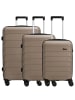D&N Travel Line 4100 - Trolley-Set, 3tlg. (taupe) in taupe