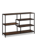 relaxdays Regal in Schwarz/ Dunkelbraun - (B)115 x (H)79 x (T)33 cm