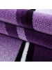 KADIMA DESIGN Teppich Kurzflor Waschbar Wellen DRAU Strapazierfähig OEKO-TEX in Violett