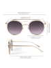 styleBREAKER Sonnenbrille in Gold / Grau Verlauf