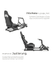 tectake SimRacing Stuhl, verstellbar, pflegeleichter Kunstlederbezug