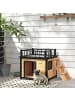 Pawhut Hundehütte 121L x 77B x 78H cm