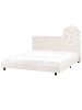 Beliani Doppelbett ALBI in Weiß/Schwarz - (W) 195 x (H) 94 x (L) 211 cm