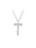 Alexander York Kette mit Buchstabenanhänger T aus 925 Sterling Silber, 2-tlg. in silber