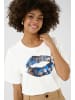 CULTURE T-shirt CUgab Baggy fit in Spring G/Blue Floral Foil Lips
