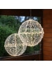 MARELIDA LED Drahtkugel Leuchtkugel 960LED für Innen Außen D: 58cm in silber